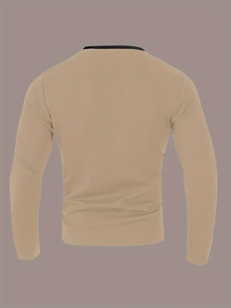 Kyran - Waffle Long Sleeve Henley Shirt