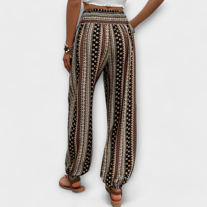 Scarlett - Pants with Ethnic Graphic
