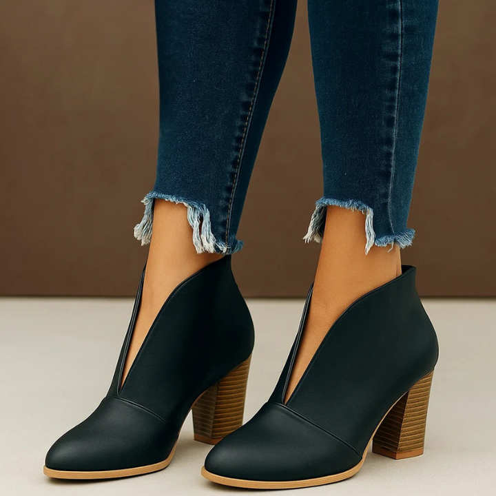 Phyllis - V-Cut Ankle Boots
