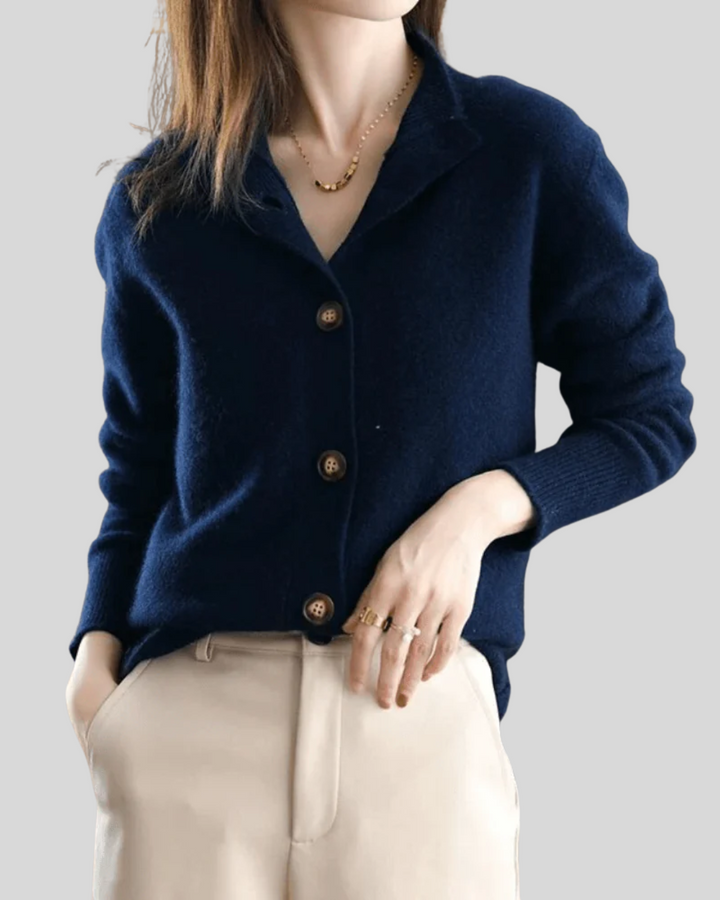 June | Claire | Retro-Style Cashmere Cardigan