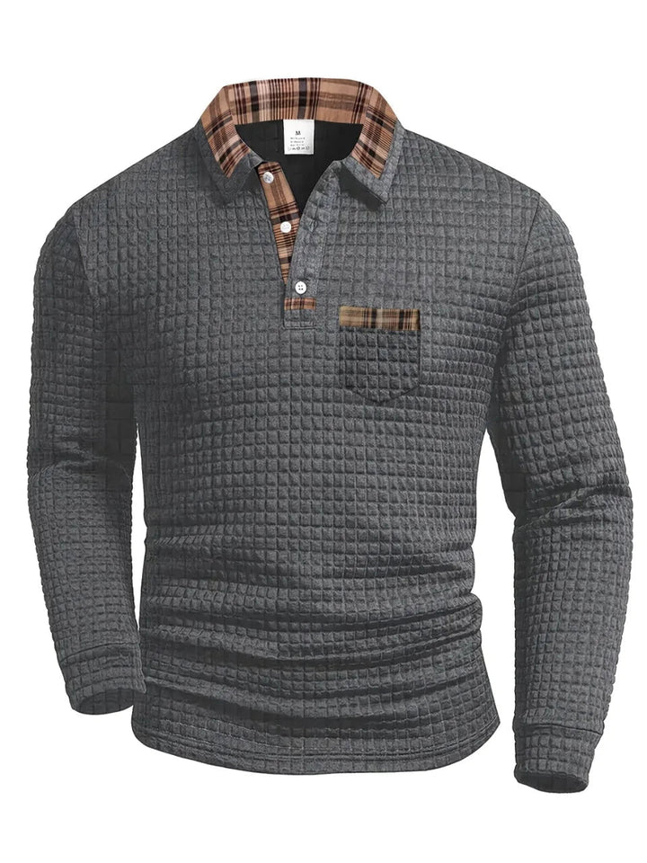 Dvarko - Casual Polo Shirt With Check Pattern