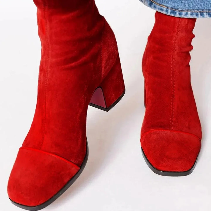 Ria | Square toe heeled boots