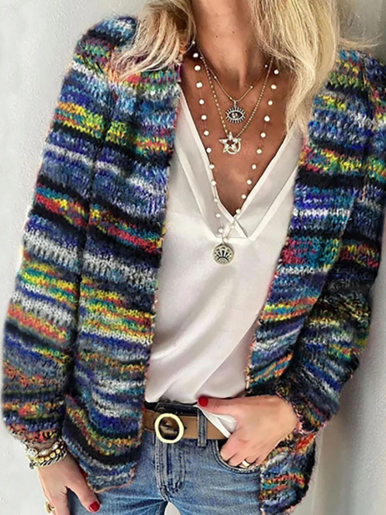 June | ISA VIBRANT LAYERS CARDIGAN