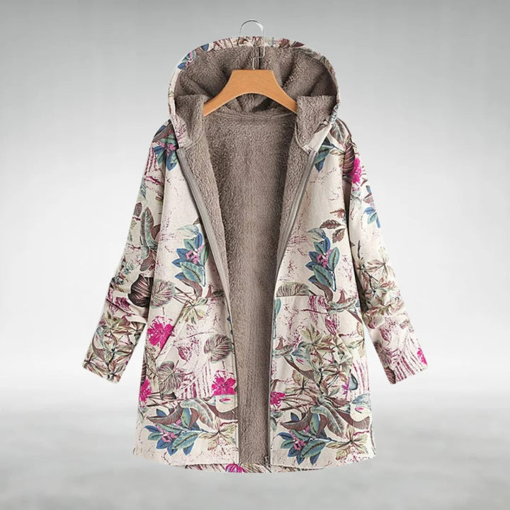 Margery | Elegant Floral Fleece Jacket