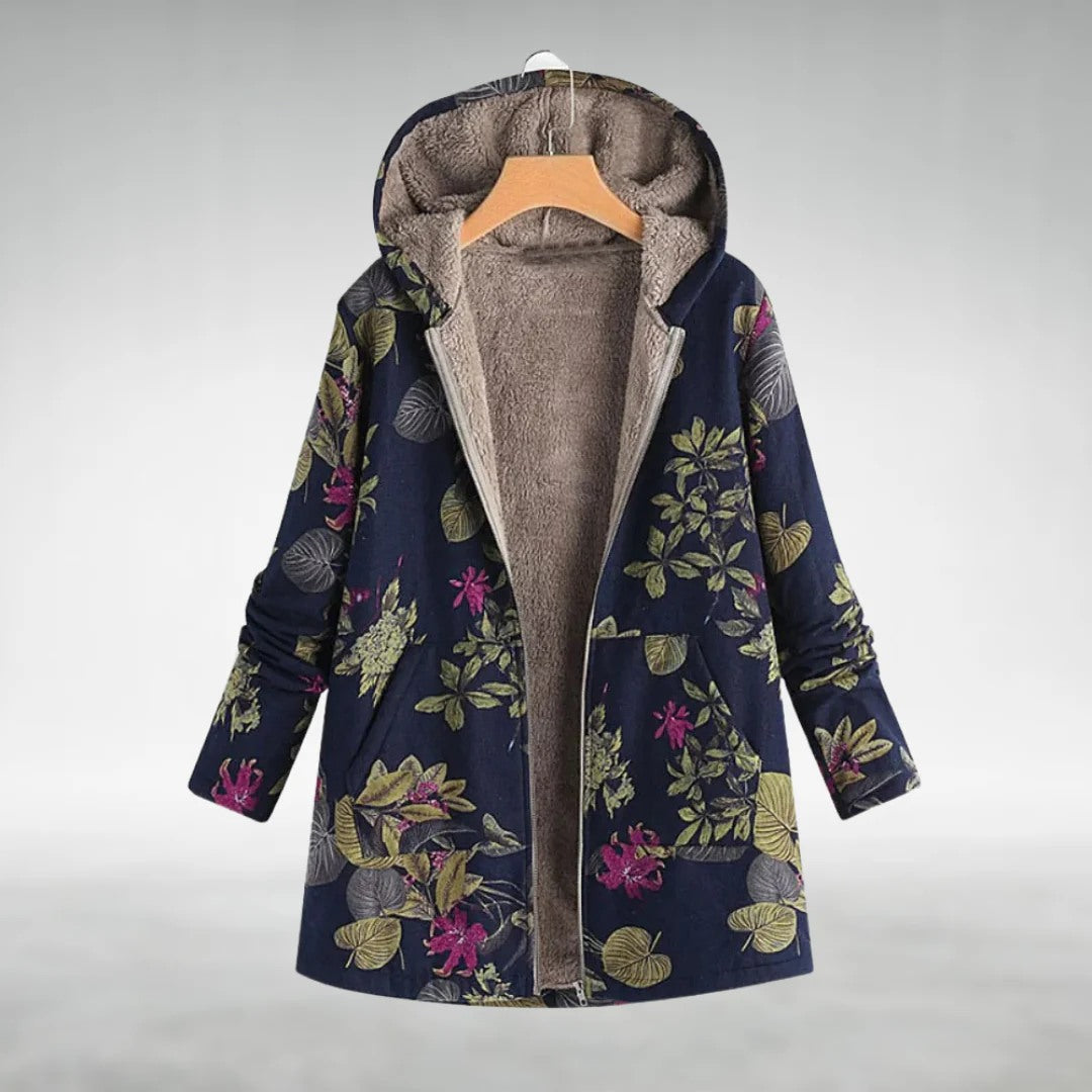 Margery | Elegant Floral Fleece Jacket