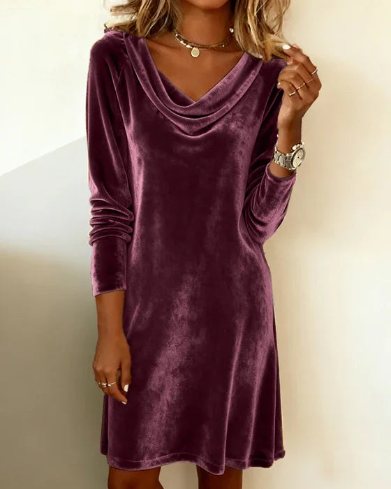 Frosina - Loose Fitting Velvet Dress
