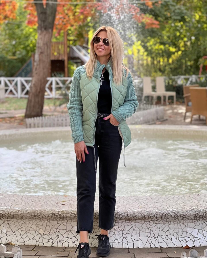 Nora - Patchwork Knitted Jacket for Women