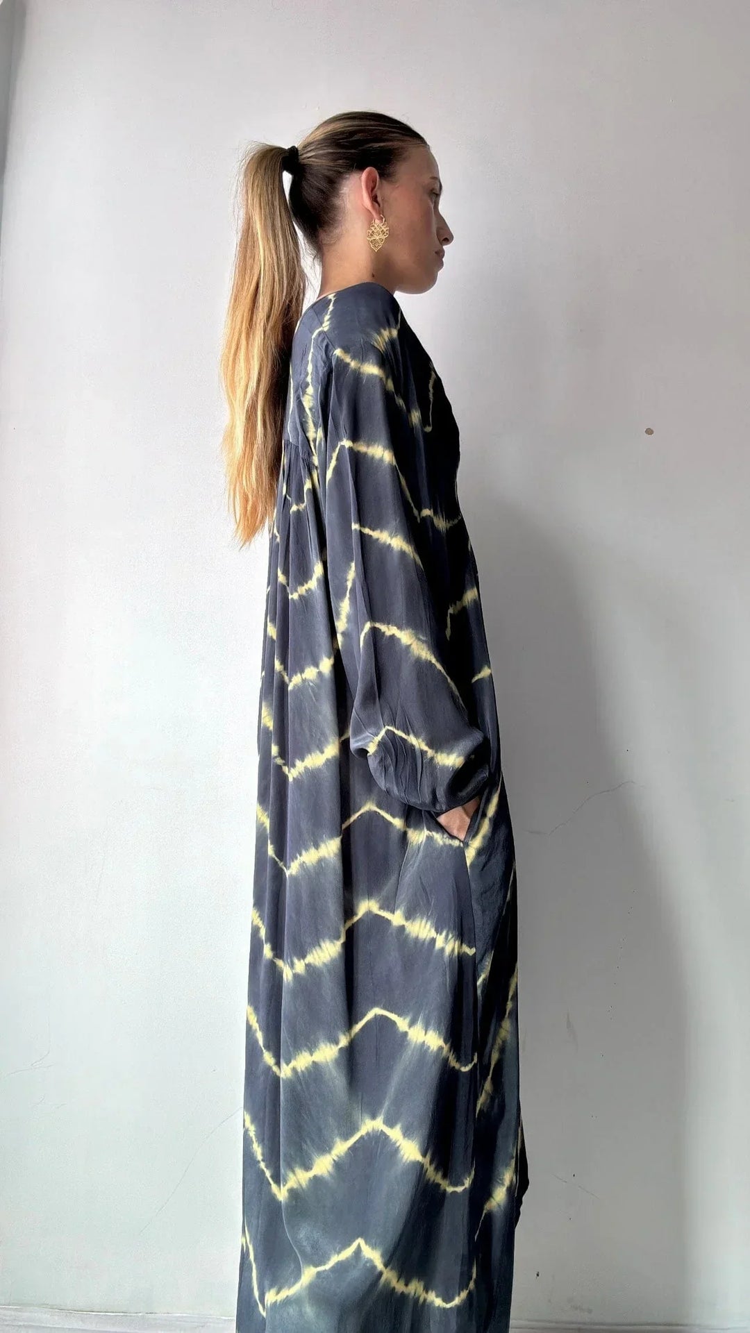 Lina™ - Long Sleeve Striped Print Dress